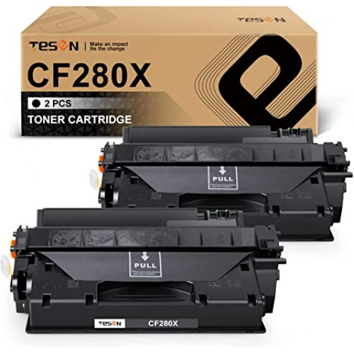 HP 80X CF280X Black Toner Cartridge Replacement 2 Packs